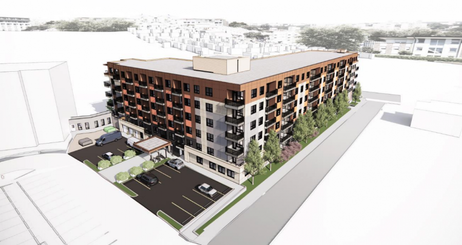 <who> Photo Credit: City of Kelowna </who> A view of the project if you were looking from the north.