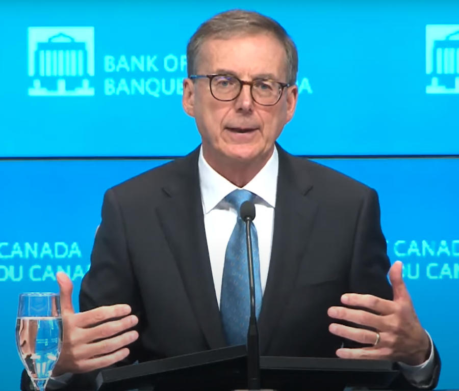 <who> Photo credit: Bank of Canada </who> Governor Tiff Macklem speaks after the previous rate announcement.
