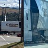 Semi loses its load on Hwy 97 in Lake Country